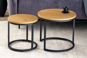 Príručný stolík Elegance set 2 ks 45cm divoký dub