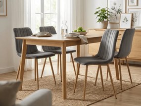 Tmavosivá zamatová stolička LAVA GRAPHITE GRAY