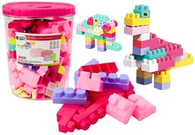 LEAN TOYS Bloky vo vedre, veľká stavebnica - 160 kusov