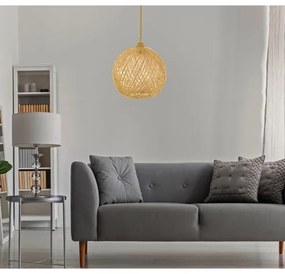 Luster na lanku JUTE 1xE27/60W/230V béžová