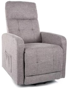 Elektrické polohovací křeslo OTUS II Brego světle šedé