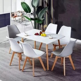 ModernHome Drevený štvorcový stôl do jedálne - 120x80 cm