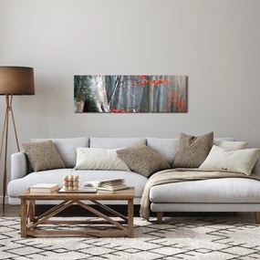 Obraz - Jeseň (s hodinami) (90x30 cm)