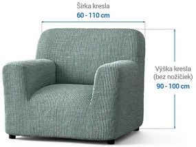 Bielastické poťahy COSTINA mätová kreslo (š. 60 - 110 cm)