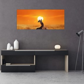 Obraz - Žirafy v národnom parku Serengeti (120x50 cm)