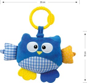 Závesná plyšová hračka Cutie owl 2881 modrá