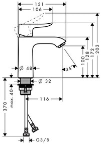 Hansgrohe Metris New, umývadlová batéria, chrómová, HAN-31084000