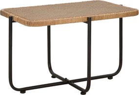 Čierny/v prírodnej farbe ratanový konferenčný stolík 55x75 cm Cebu – Mauro Ferretti