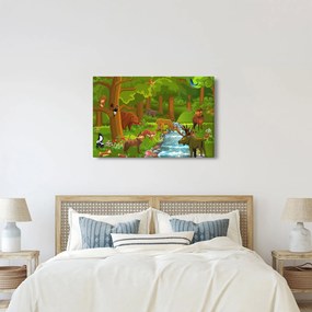 Detský obraz so zvieratkami (90x60 cm)