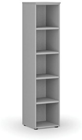 Kancelársky regál PRIMO GRAY, 1781 x 400 x 420 mm, sivá