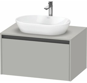 DURAVIT Ketho 2 závesná skrinka pod umývadlo na dosku, 1 zásuvka, 800 x 550 x 459 mm, betón šedá matná, K24885007070000