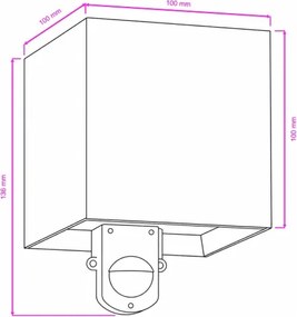BRILAGI - LED vonkajšie nástenné svietidlo so senzorom CUBE LED/6W/230V čierne IP65