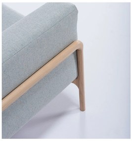 Modrosivá pohovka s konštrukciou z dubového dreva Gazzda Fawn, 180 cm