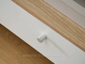 Regál Luca (sonoma +  biela). Vlastná spoľahlivá doprava až k Vám domov. 1111374
