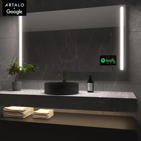 SMART Zrkadlo do kúpeľne s LED osvetlením M4 premium + SmartScreen with Google Chromecast