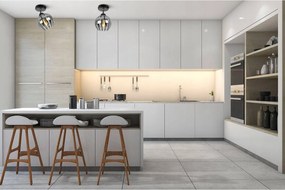 Bodové svietidlo Eliza, 1x sklenené tienidlo so vzorom