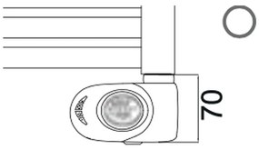 Cordivari Kelly 5010 DX Electric - Radiátor s ECO termostatom 864x500 mm, biela 3581726100171