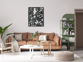 drevko Elegantný obraz Motýlia záhrada Rozmer obrazu: 41,5 x 32,5 cm, Farba dekorácie: Čierna