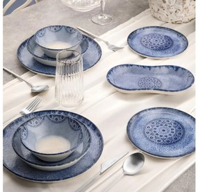 27-dielna jedálenská súprava, modrá, porcelán