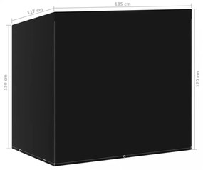 Plachta na záhradnú hojdačku čierna Dekorhome 185x117x170 cm