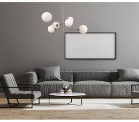 ITALUX PND-55342-6-SN - Luster na tyči EVORA 6xG9/5W/230V nikel