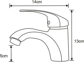 Mexen Fabia, umývadlová batéria, čierna matná, 746500-70