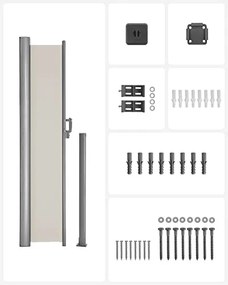 Bočná markíza 180 x 350 cm SONGMICS GSA185E