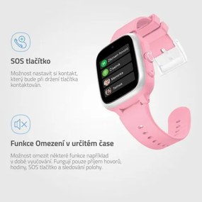 LAMAX Chytré hodinky pre deti WatchY4 Play, ružová