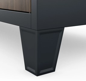 Skriňa s priehradkami s 20 priehradkami ROBERT, 1360 x 1720 x 450 mm, Eco Design: antracit/ orech