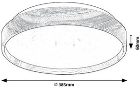 Rabalux 71144 - LED Stropné svietidlo LEANA LED/24W/230V 3000K pr. 38 cm