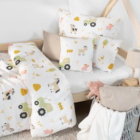 Goldea detské bavlnené obliečky - život na farme 140 x 200 a 70 x 90 cm