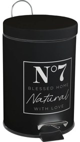 Kozmetický odpadkový kôš Natural čierna, 17 x 24,5 cm