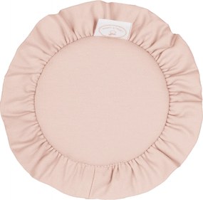 Mini podložka s volánom púdrovo ružová