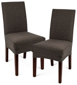 4Home Multielastický poťah na stoličku Comfort Plus hnedá, 40 - 50 cm, sada 2 ks