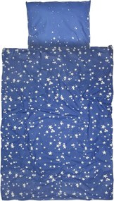 Svietiace bavlnené obliečky do postieľky MAGIC STARS modré Rozmer obliečky: 40 x 60 cm | 100 x 135 cm