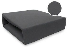 INTERMEDIC SK Jersey napínacia plachta 90x200 cm – Tmavo sivá, 100 % bavlna, guma po obvode
