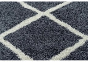 Kusový koberec Shaggy  Cross šedý 80x250cm