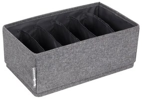 Sivý organizér do zásuvky s priehradkami Bigso Box of Sweden Drawer, 16,5 x 11 cm
