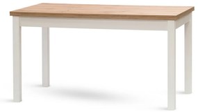 Stima stôl W 23 Odtieň: Dub Wotan, Odtieň nôh: Biela, Rozmer: 140 x 80 cm + 40 cm