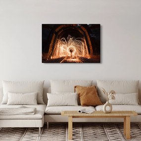 Obraz - Svetelná show na koľajniciach (90x60 cm)