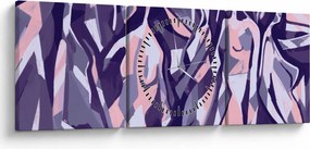 Obraz - Abstraktné ženy (s hodinami) (90x30 cm)