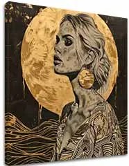 Elegantný obraz ženy Zlatá aura