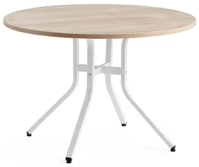 Stôl VARIOUS, Ø1100x740 mm, biela, dub