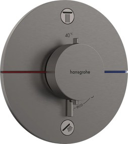 Hansgrohe ShowerSelect Comfort S, termostat pod omietku pre 2 spotrebiče, kartáčovaný čierny chróm, HAN-15554340