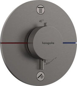 Hansgrohe ShowerSelect Comfort S, termostat pod omietku pre 2 spotrebiče, kartáčovaný čierny chróm, HAN-15554340