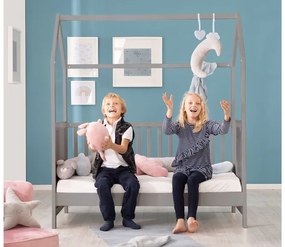 roba Detská postieľka 70 x 140 (hnedosivá, 70x140)  (100340822)