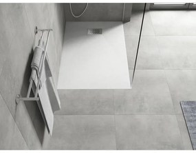 Mexen Hugo, obdĺžniková sprchová vanička SMC 120 x 70 cm, biela, oceľová krytka, 42107012-X
