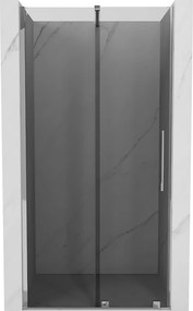 Mexen Velar, posuvné sprchové dvere do otvoru 110 cm, 8mm šedé sklo, chrómová, 871-110-000-41-01