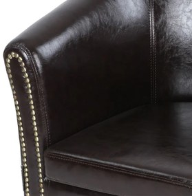 MIADOMODO Sada kresiel Chesterfield, 58 x 71 x 70 cm, hnedá