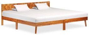 vidaXL Posteľný rám 200x200 cm sheeshamový masív